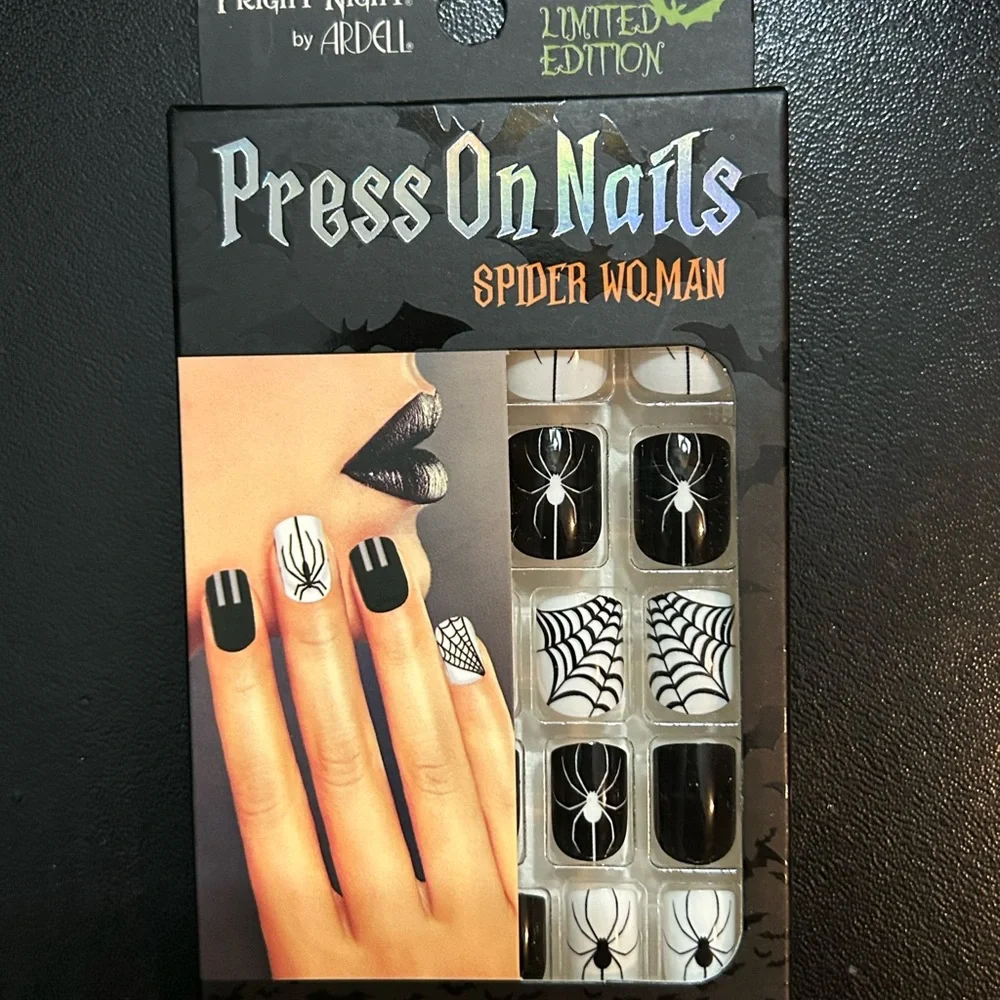 Halloween Ardell Midnight Magic spider woman Press On Nails bundle